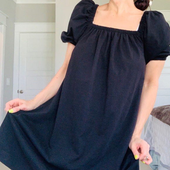 H & M - New Summer Mini Dress Puff Sleeve - Picture 8 of 9